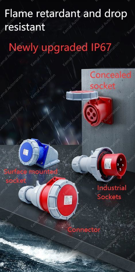 3 pole 125A concealed socket